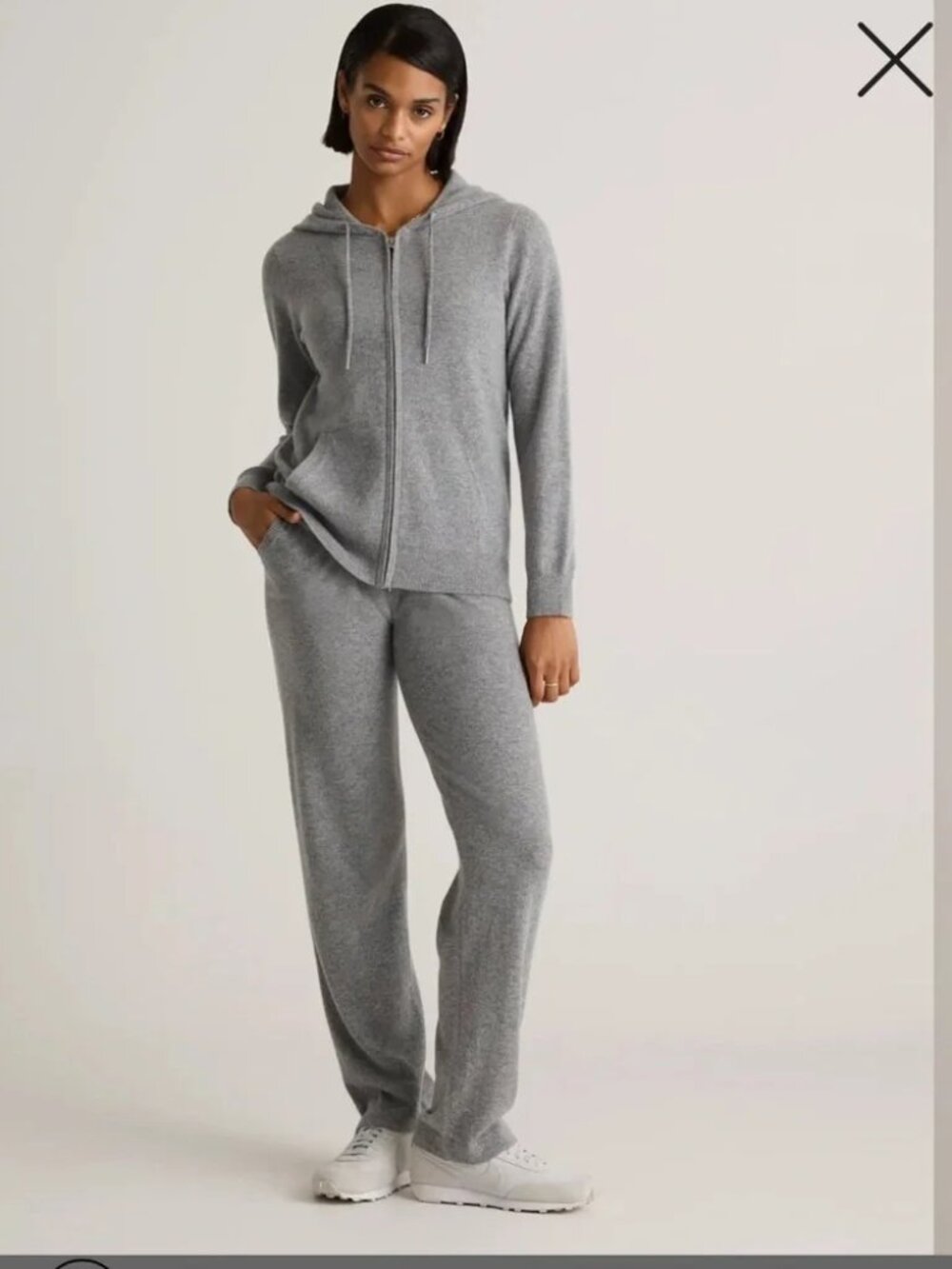 Quince Mongolian Cashmere Matching Hoodie (M)  and Pants (S) set